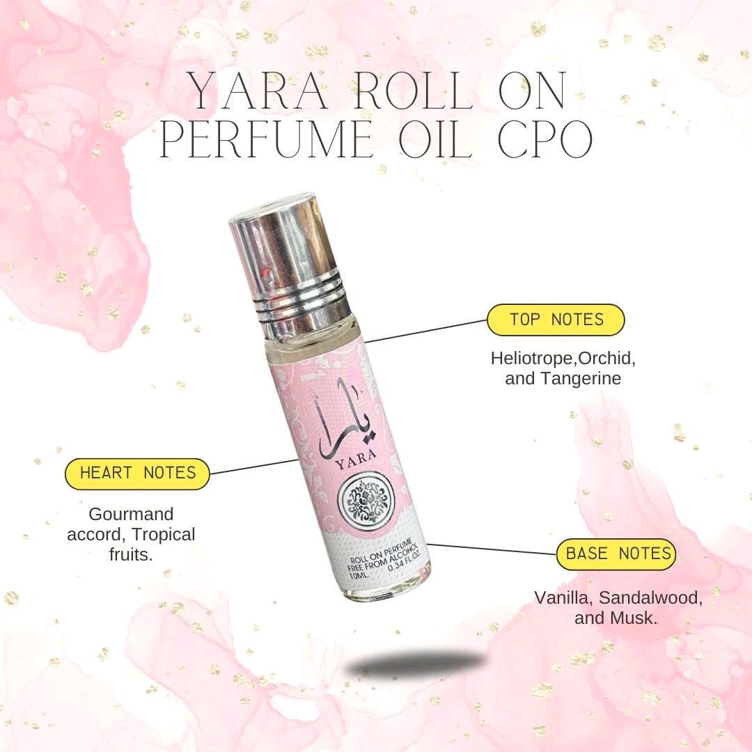 Yara 10ml Roll On Perfume - Long Lasting Fragrance for Women